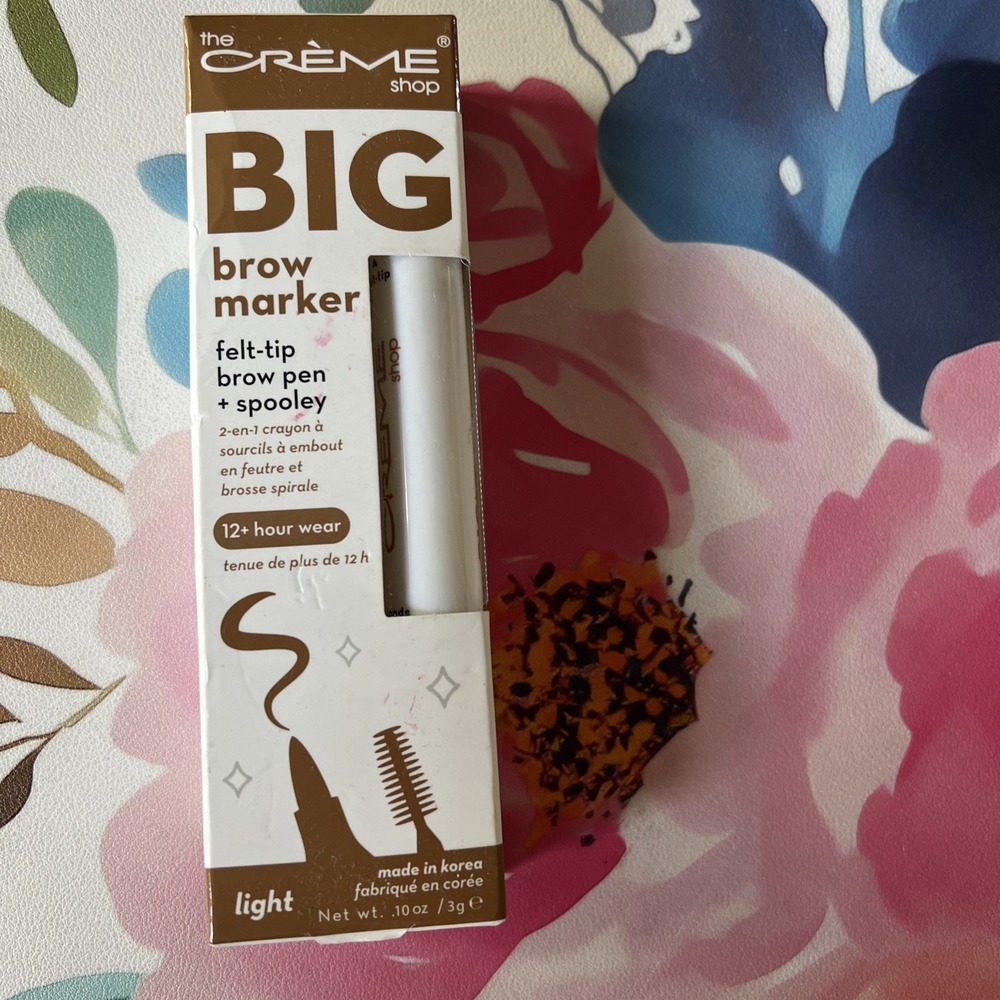 the Crème shop Big Brow Marker Eyebrow Liner Pen + Spoolie Light 0.1oz